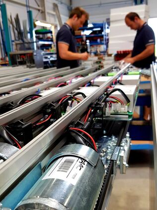 Schuifdeur assemblage productie in eigen atelier